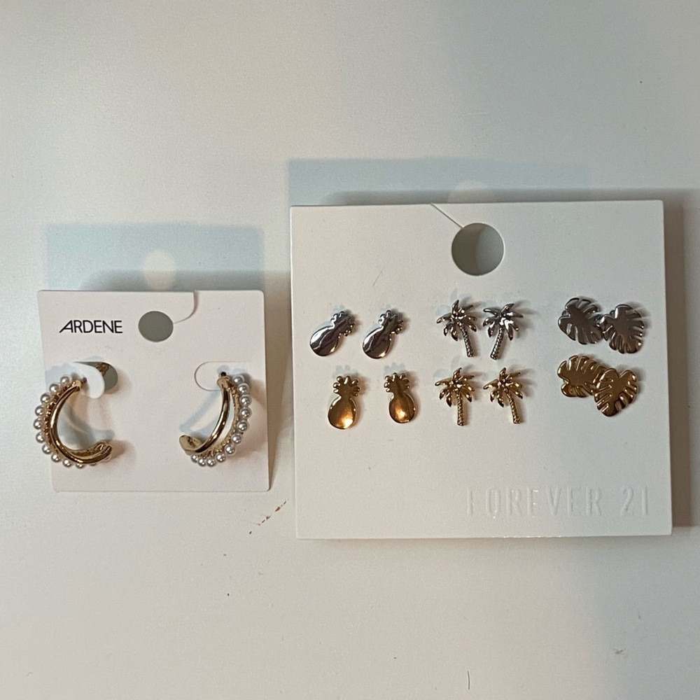 brand new never worn forever 21 and ardene earrings